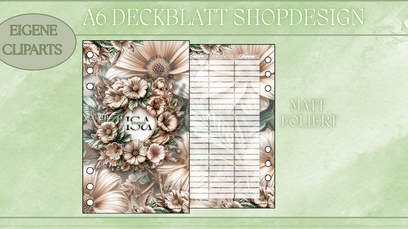 Deckblatt im Shopdesign A6