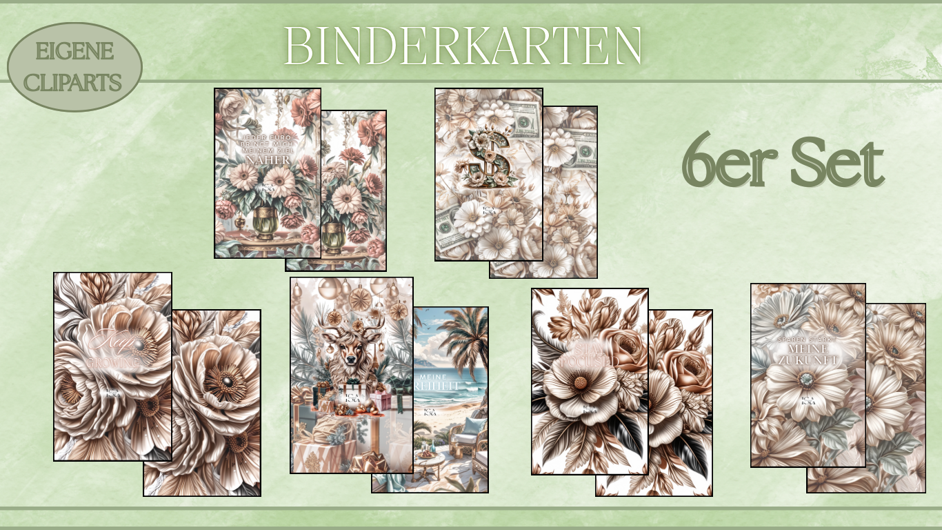 Binderkärtchen 6er Set