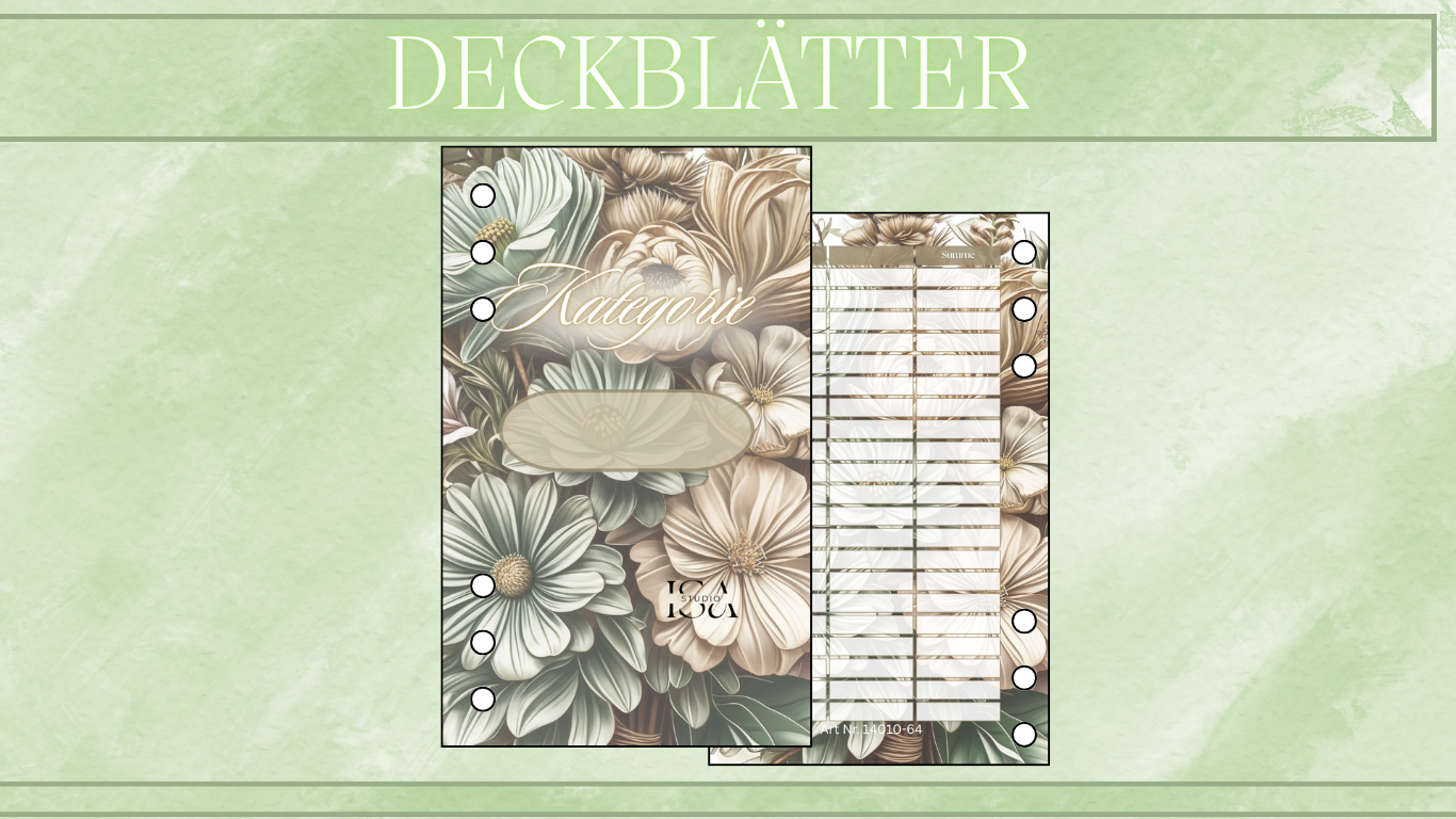 Deckblätter im Shop Design