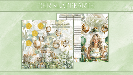 Happy Birthday - 2er Klappkarte