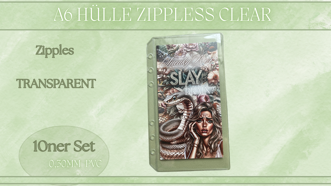 A6 Zippless Hüllen CLEAR