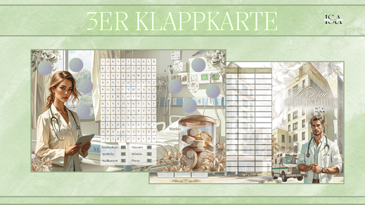 Gesundheit Vorsorge 3er Klappkarte