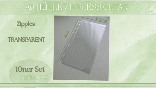 A6 Zippless Hüllen CLEAR