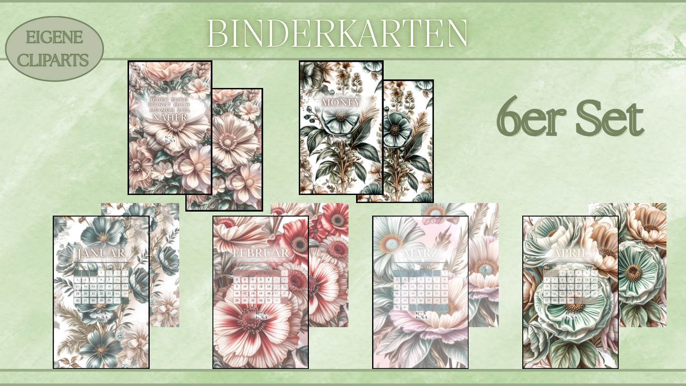 Binder und Kalenderkärtchen