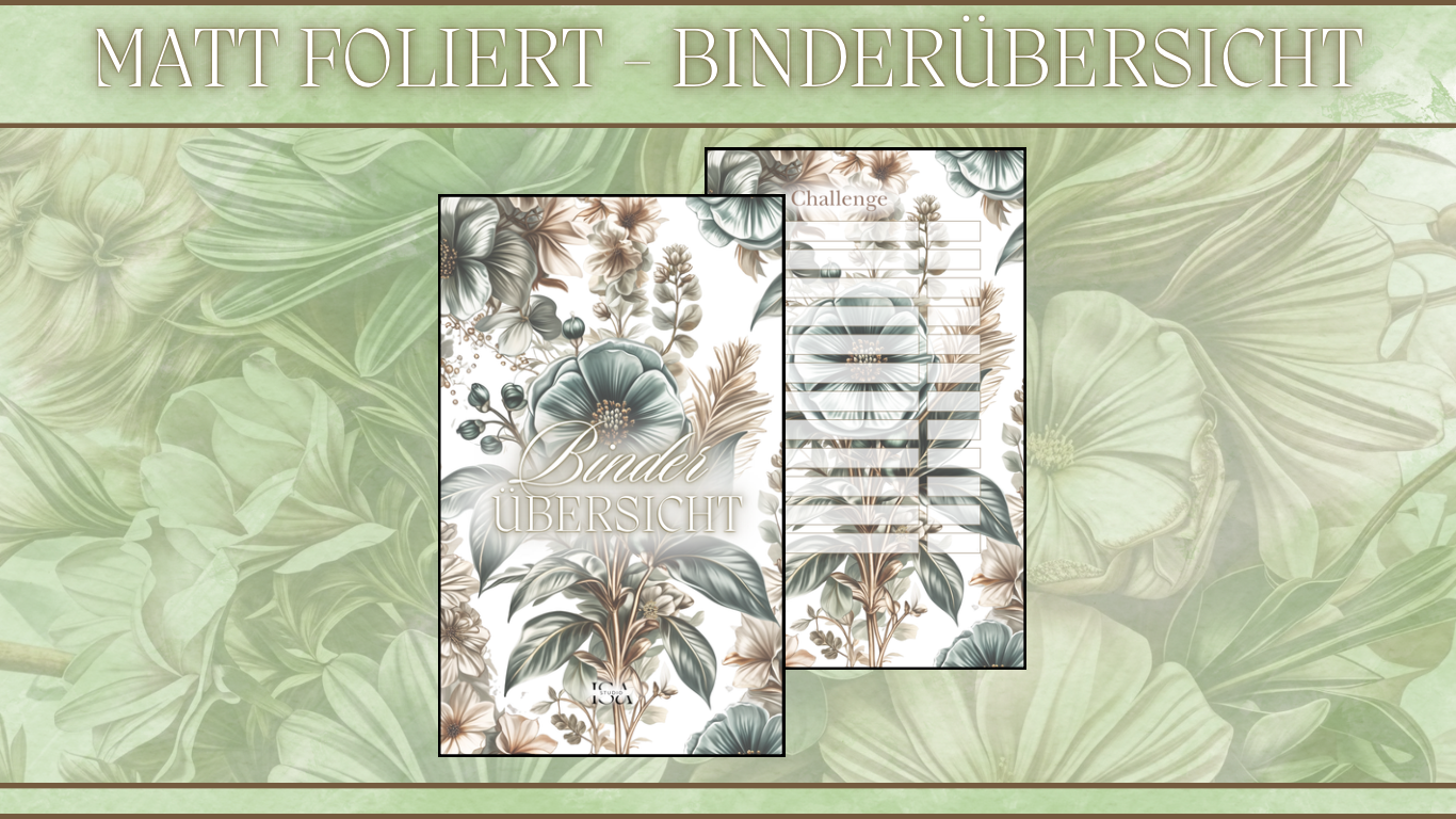 Binderübersicht - Matt foliert