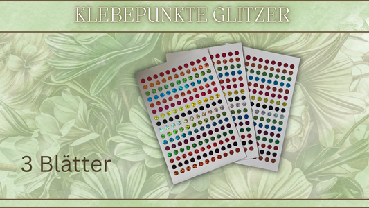 Klebepunkte Glitzer - 3 sheets