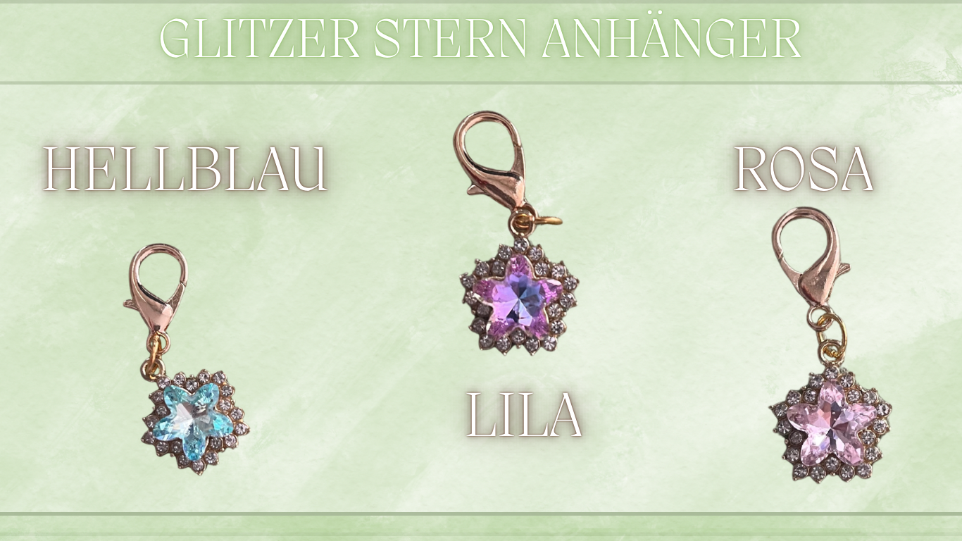 Glitzer Stern Anhänger