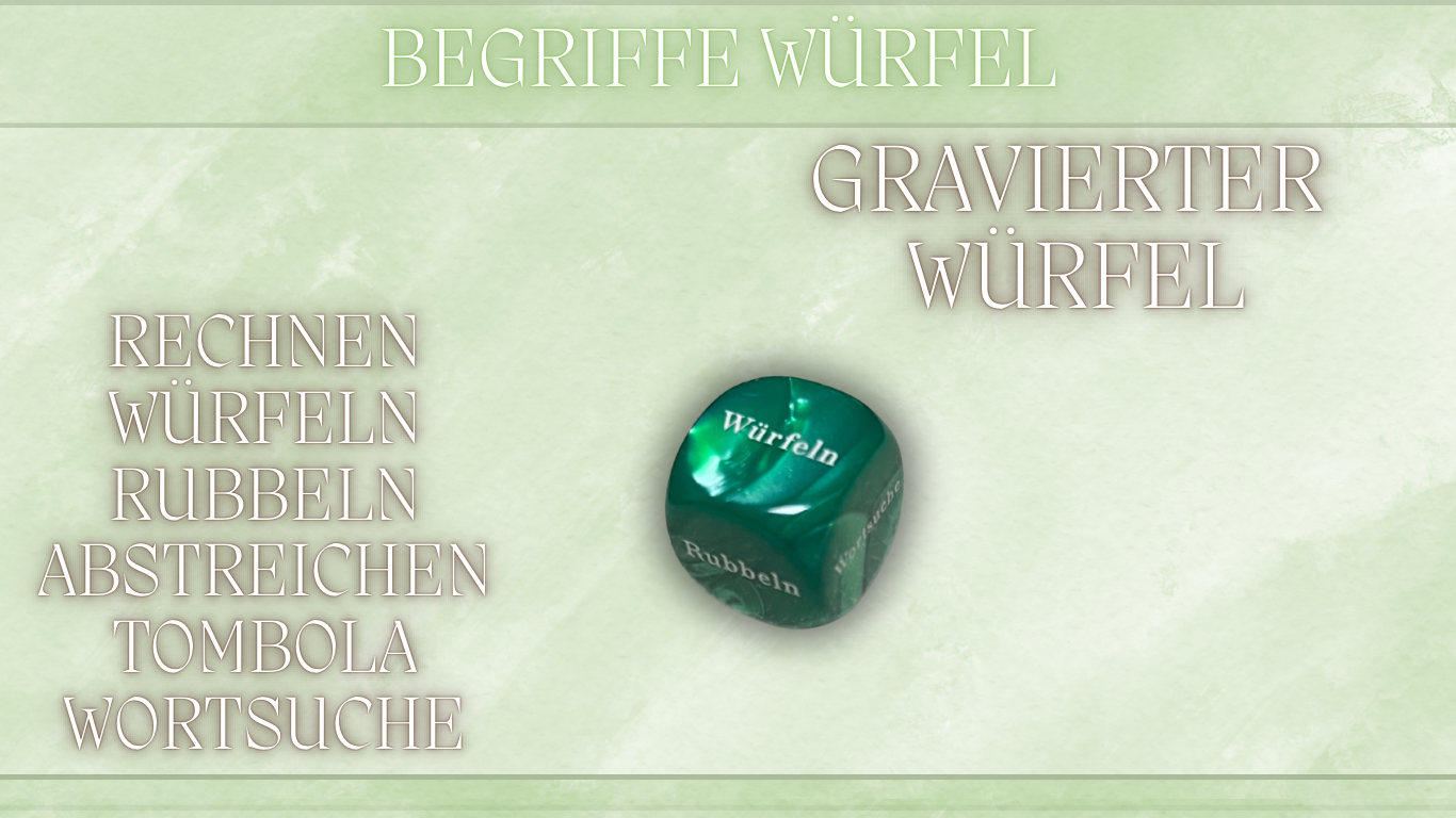 Begriffe Würfel