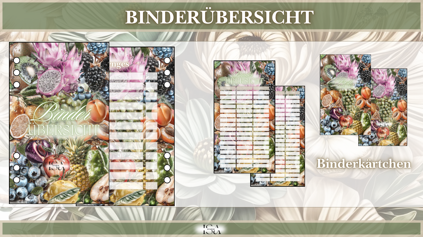 Fruits Binderübersicht Set