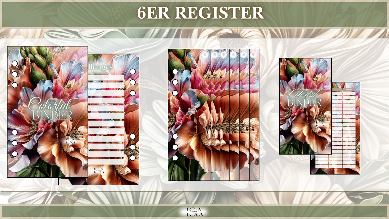 Register Colorful Binder