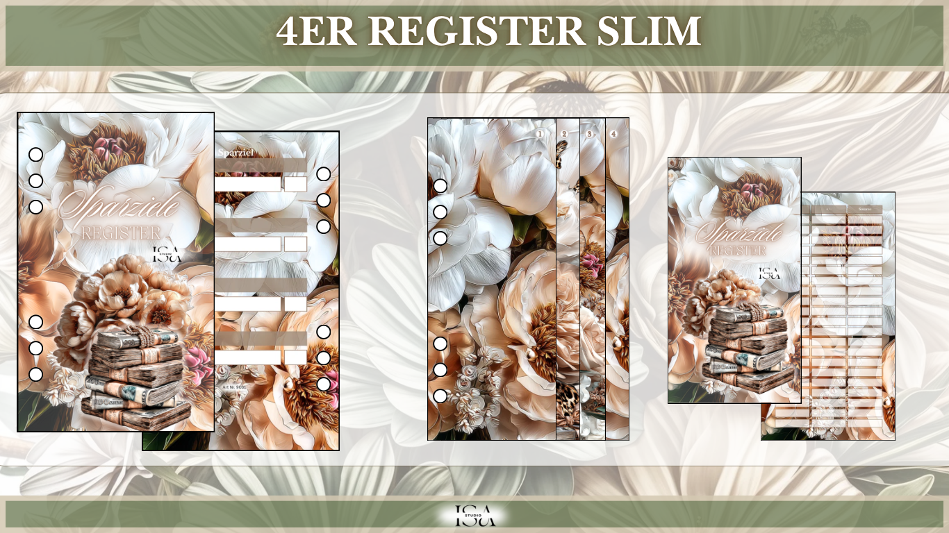 Sparziel Sparplan Register Set Slim