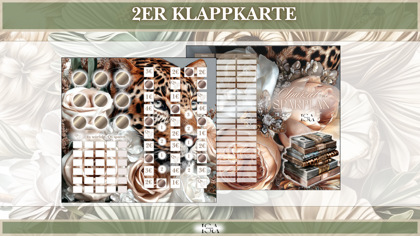 Sparziel Sparplan Register Set Slim