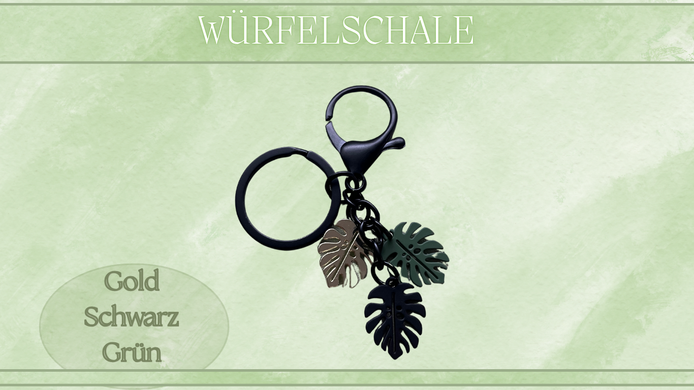 BLACK Monstera Anhänger