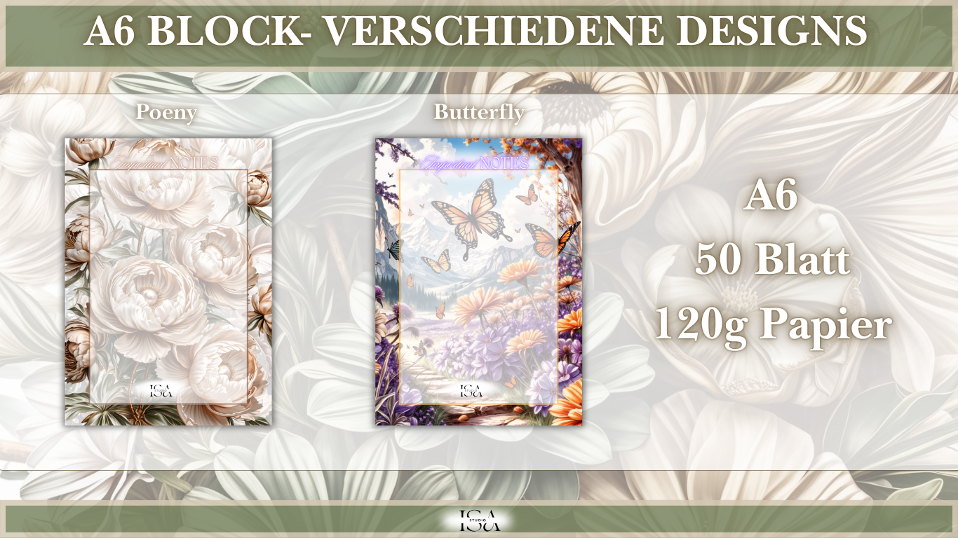 A6 Block - verschiedene Design